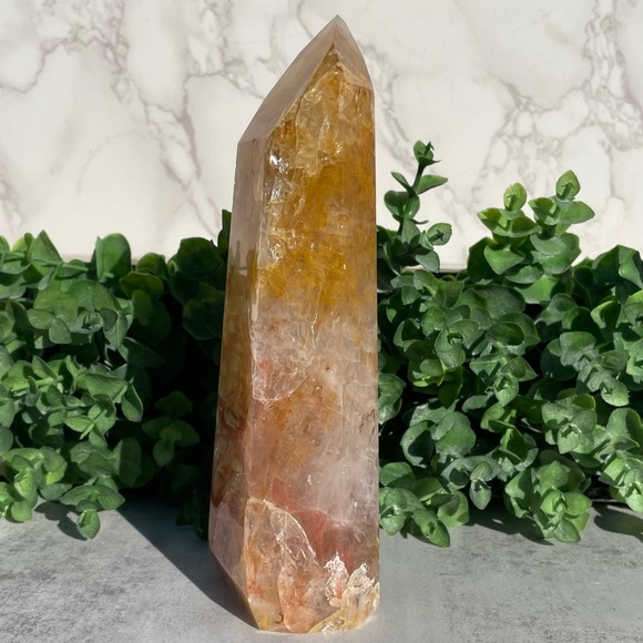 Golden Healer Tower | Yellow Hematoid Quartz Golden Healer Quartz Tower - Picture 3 of 17